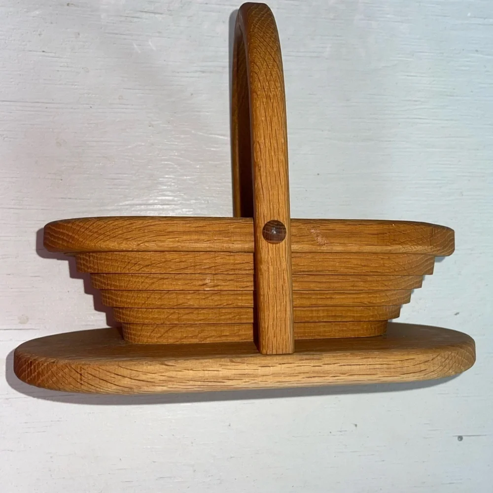 Collapsible Oak Basket
